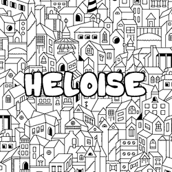 Coloraci&oacute;n del nombre HELOISE - decorado ciudad