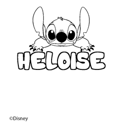 Coloraci&oacute;n del nombre HELOISE - decorado Stitch