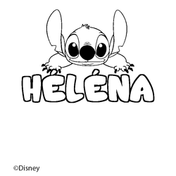 Coloraci&oacute;n del nombre H&Eacute;L&Eacute;NA - decorado Stitch
