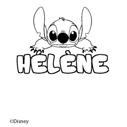 Coloraci&oacute;n del nombre H&Eacute;L&Egrave;NE - decorado Stitch
