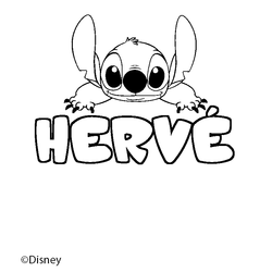 Coloraci&oacute;n del nombre HERV&Eacute; - decorado Stitch