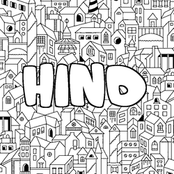 Coloraci&oacute;n del nombre HIND - decorado ciudad