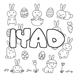 Coloraci&oacute;n del nombre IYAD - decorado Pascua