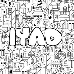 Coloraci&oacute;n del nombre IYAD - decorado ciudad