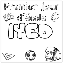Coloraci&oacute;n del nombre IYED - decorado primer d&iacute;a de escuela
