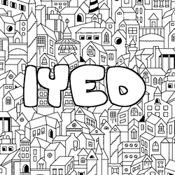 Coloraci&oacute;n del nombre IYED - decorado ciudad