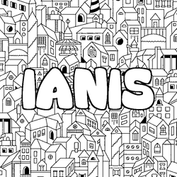 Coloraci&oacute;n del nombre IANIS - decorado ciudad