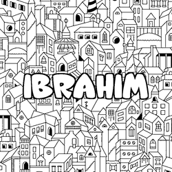 Coloraci&oacute;n del nombre IBRAHIM - decorado ciudad