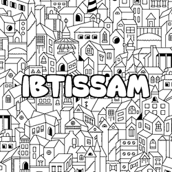 Coloraci&oacute;n del nombre IBTISSAM - decorado ciudad