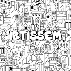 Coloraci&oacute;n del nombre IBTISSEM - decorado ciudad