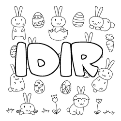 Coloraci&oacute;n del nombre IDIR - decorado Pascua