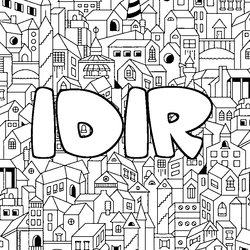Coloraci&oacute;n del nombre IDIR - decorado ciudad