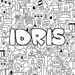 Coloraci&oacute;n del nombre IDRIS - decorado ciudad