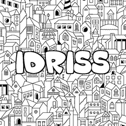 Coloraci&oacute;n del nombre IDRISS - decorado ciudad