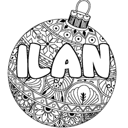 Coloraci&oacute;n del nombre ILAN - decorado bola de Navidad