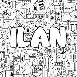 Coloraci&oacute;n del nombre ILAN - decorado ciudad