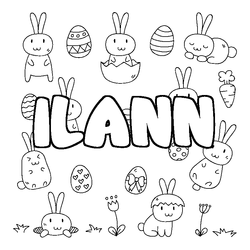 Coloraci&oacute;n del nombre ILANN - decorado Pascua