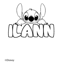 Coloraci&oacute;n del nombre ILANN - decorado Stitch