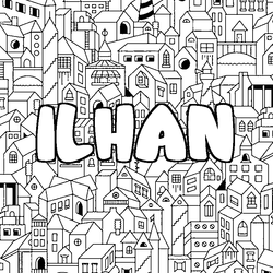 Coloraci&oacute;n del nombre ILHAN - decorado ciudad
