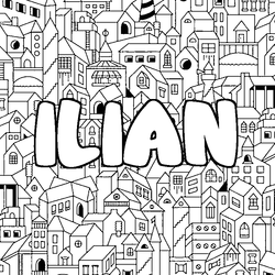 Coloraci&oacute;n del nombre ILIAN - decorado ciudad