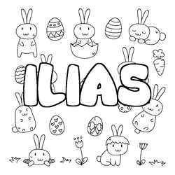 Coloraci&oacute;n del nombre ILIAS - decorado Pascua