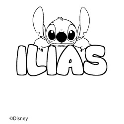 Coloraci&oacute;n del nombre ILIAS - decorado Stitch