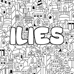 Coloraci&oacute;n del nombre ILIES - decorado ciudad