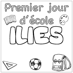 Coloraci&oacute;n del nombre ILIES - decorado primer d&iacute;a de escuela