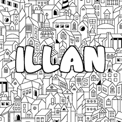 Coloraci&oacute;n del nombre ILLAN - decorado ciudad