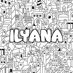 Coloraci&oacute;n del nombre ILYANA - decorado ciudad