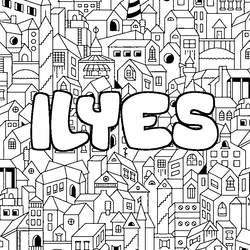 Coloraci&oacute;n del nombre ILYES - decorado ciudad