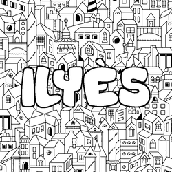 Coloraci&oacute;n del nombre ILY&Egrave;S - decorado ciudad