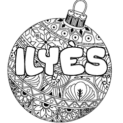 Coloraci&oacute;n del nombre ILY&Egrave;S - decorado bola de Navidad