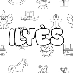Coloraci&oacute;n del nombre ILY&Egrave;S - decorado juguetes