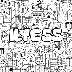 Coloraci&oacute;n del nombre ILYESS - decorado ciudad