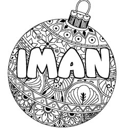 Coloraci&oacute;n del nombre IMAN - decorado bola de Navidad