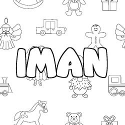 Coloraci&oacute;n del nombre IMAN - decorado juguetes