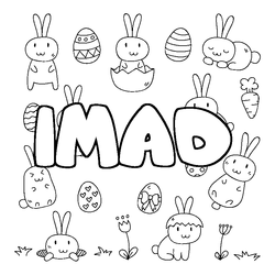 Coloraci&oacute;n del nombre IMAD - decorado Pascua