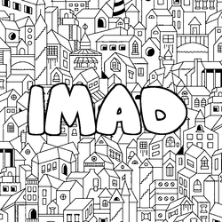 Coloraci&oacute;n del nombre IMAD - decorado ciudad