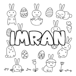 Coloraci&oacute;n del nombre IMRAN - decorado Pascua