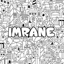 Coloraci&oacute;n del nombre IMRANE - decorado ciudad