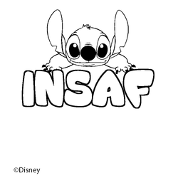 Coloraci&oacute;n del nombre INSAF - decorado Stitch