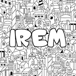 Coloraci&oacute;n del nombre IREM - decorado ciudad