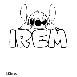 Coloraci&oacute;n del nombre IREM - decorado Stitch