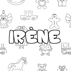 Coloraci&oacute;n del nombre IR&Egrave;NE - decorado juguetes