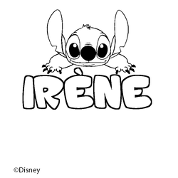 Coloraci&oacute;n del nombre IR&Egrave;NE - decorado Stitch