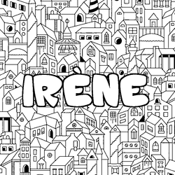 Coloraci&oacute;n del nombre IR&Egrave;NE - decorado ciudad
