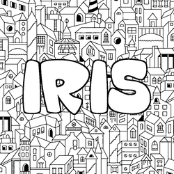 Coloraci&oacute;n del nombre IRIS - decorado ciudad
