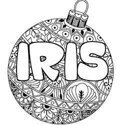 Coloraci&oacute;n del nombre IRIS - decorado bola de Navidad