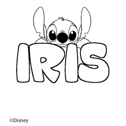 Coloraci&oacute;n del nombre IRIS - decorado Stitch